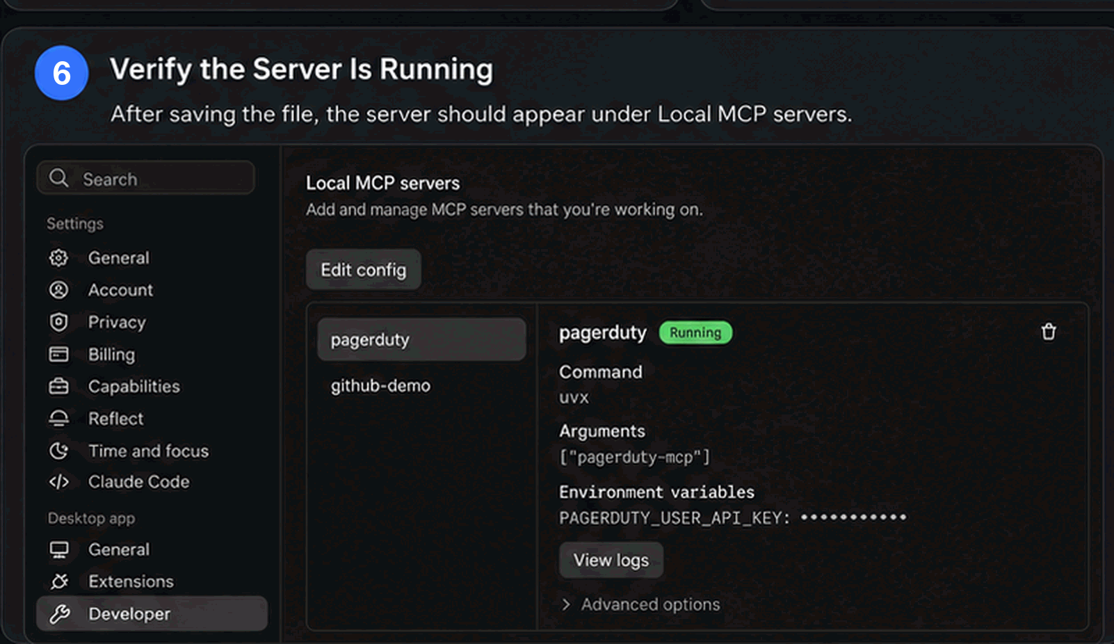 Verify MCP Server Status